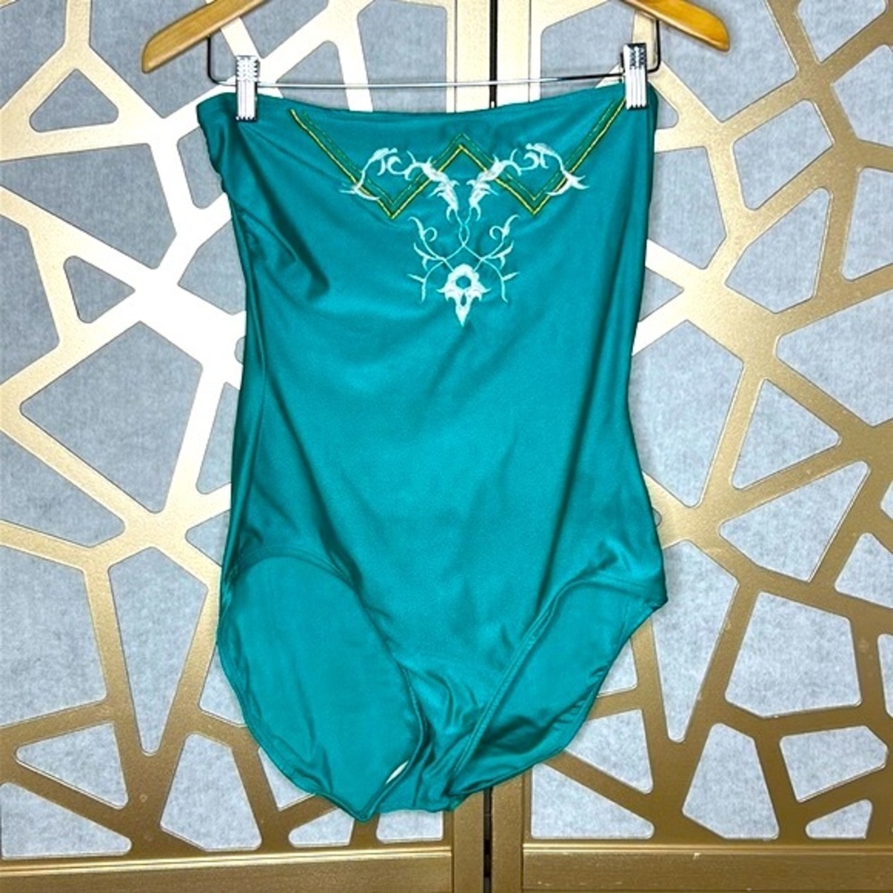 Pierre Cardin‎ Strapless Ruched One Piece Bathing Suit Swimsuit